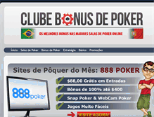 Tablet Screenshot of pokerbonuspt.com